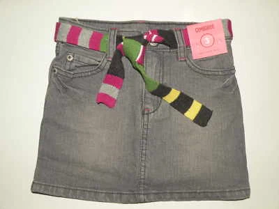 GYMBOREE MERRY & BRIGHT GRAY DENIM BELTED SKIRT 3 5 10 NWT - Image 1 of 2