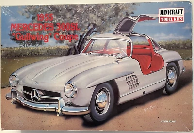 Minicraft 1955 Mercedes 300SL Gullwing Coupe Model Kit PKGS SEALED Open Box - Image 1 of 4