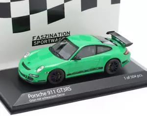 1/43 Porsche 911 (997) GT3 RS 2006 Green Diecast Model Car Minichamps 403066011 - Picture 1 of 1