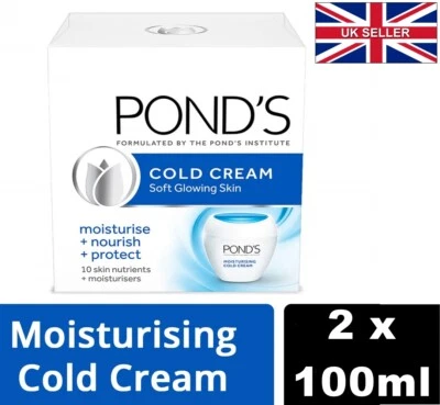 2 X 100ml Pond's COLD CREAM New Packaging Hydra Micacle Glycerin + Ceramide UK