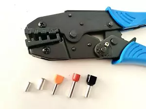 Crimpwerkzeug für Stiefelette Beschläge Kordel Endklemmen 6 - 25 mm2 Ratsche HS-625WFL - Bild 1 von 6