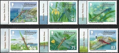 2010 Alderney Sg A381/A386 Dragonflies MNH - Image 1 of 2