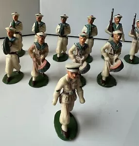 Vintage Starlux Navy Band & Soldiers - French Plastic Toy Figures - - Picture 1 of 15