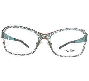 J.F Rey Eyeglasses Frames JF 2499 9121 Brown Blue Square Full Rim 53-18-125 - Picture 1 of 12