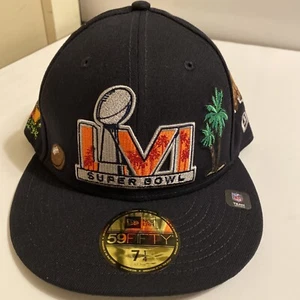 NFL Super Bowl (56) Los Angeles Rams New Era 59FIFTY Fitted Hat 7 1/4 - Picture 1 of 9