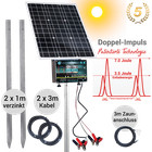 Weidezaungerät Pionier Dual MAX A 12V mit Solar Panel & Doppelimpuls Elektrozaun