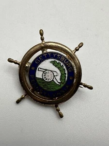 vintage gettysburg pennsylvania Ship Wheel Pin - Picture 1 of 2