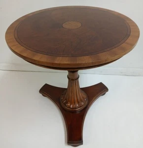 Ethan Allen Townhouse Round Pedestal End Table - Picture 1 of 15