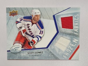 2008-09 Upper Deck Ice Frozen Fabrics Insert #FFGZ NY Ranger's Scott Gomez