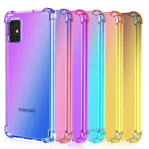 Für Samsung Galaxy A71 A51 A41 A31 A21S stoßfest klar Silikon TPU Hülle Cover