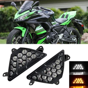 LED Front Side Turn Signal Indicator Light For KAWASAKI Ninja EX400 EX650 ZX-25R - Picture 1 of 7