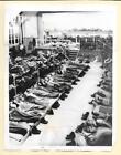 1940 Switzerland Troops Billeted at Gymnasium Near Border Original News Photo