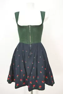 Original Steindl grün schwarz mit Balkonett fabelhafte Dirndl ohne Schürze Gr.32 - Bild 1 von 6