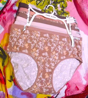 5 NEW ANNE KLEIN AK18774B SOFT AND BREATHABLE  COTTON BRIEF PANTIES XL - Imagem 1 de 2