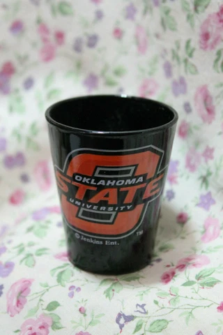 UNIVERSITY OKLAHOMA STATE COWBOYS OSU BLACK SHOTGLASS Cover