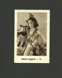 Mickey Mouse & Martha Eggerth Scarce Vintge 1930s German Monopol Film Card