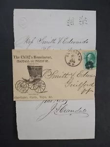 New York: Brooklyn 1870s Carrozze Benefattore Bambini Copertina Pubblicitaria + Lettera - Foto 1 di 4
