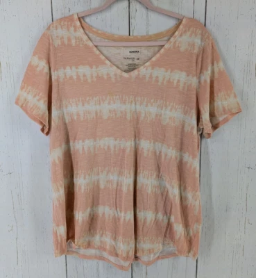 Camiseta Sonoma Plus Size 0X Feminina Multicolorida Tie Dye Manga Curta Cotidiana - Imagem 1 de 4