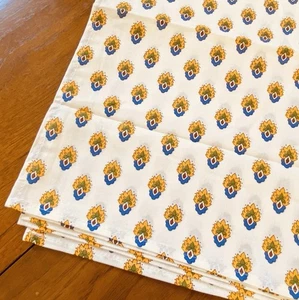 Vent Du Sud 6 Cotton Napkins White Yellow Blue French Country Provence France - Picture 1 of 8