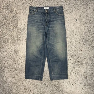Pantalones de mezclilla recortados holgados de pierna ancha Balenciaga SS20 talla 30 - Imagen 1 de 21