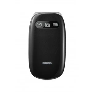 Brondi Amico Comfort Metall Schwarz Handy Doppel SIM Schlüssel Sos Mit Basis Li - Imagen 1 de 4
