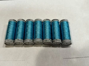 Gutermann 6490 Light Blue - 7 Spools 220 yards 100% Viscose - Picture 1 of 3