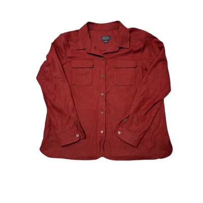 Pendleton Red Wool Button Down Shirt XL - Image 1 of 4