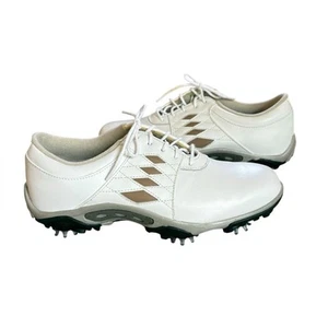 Footjoy Summer Series Leather Golf Shoes Women Size 6 White Brown NWOT - Picture 1 of 13