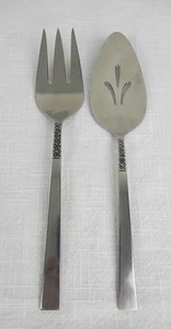 1847 Rogers Bros International EVANGELINE Stainless Pie Server and Meat Fork - Picture 1 of 4