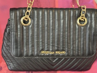 Bolso de hombro Christian Siriano negro abandonado Foto 1 de 4