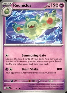 Pokemon - 2X Reuniclus #072/162 - SV05: Temporal Forces Uncommon - Picture 1 of 2