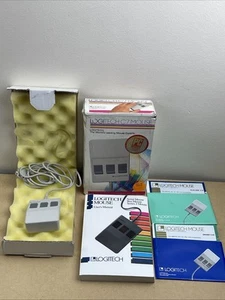 Seltene Vintage Logitech C7 3F 25F 3-Tasten Maus mit Box, Handbuch und Software - Bild 1 von 20