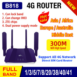 300Mbps SIM Card 4G LTE Router Wireless Modem Portable Wifi Hotspot Unlocked