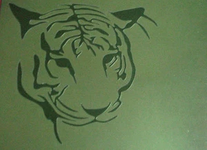 NEW A1 AIRBRUSH STENCIL TIGER Template Car Moto Interior Airbrushing Paint Craft - Picture 1 of 3