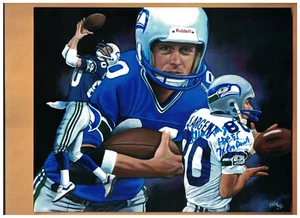 STEVE LARGENT AUTOGRAPHED SEATTLE SEAHAWKS 8x10 PHOTO SIGNED HOF 1995 & 7 x PB - Picture 1 of 1