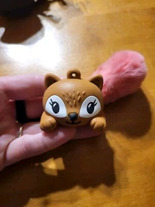 Bath & Body Works Squirrel with Fuzzy Pink Tail Pocketbac Antibacterial Holder - Picture 1 of 6
