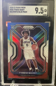 2020 Prizm Tyrese Maxey RC Rookie Red White Blue SGC 9.5 Sixers