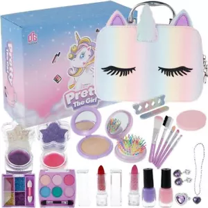 Kinderschminke Set Mädchen, Waschbar Make up Set mit Schminkkoffer Kinder NEU - Bild 1 von 18