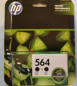 HP 564 Ink cartridges Twin Pack Ink New Black Sealed HP564 - Picture 1 of 11