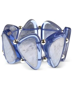 Style & Co Bead & Resin Stretch Bracelet, Women's Accessories, Blue msrp $24.50 - Picture 1 of 1