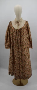 Vintage Sears JR Bazaar Housecoat Nightgown Womens Small Floral Cotton 1960s - Picture 1 of 15