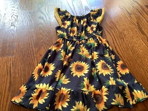 Girls Sun Flower Floral Sun Dress Size Medium Gently Used - Picture 1 of 6