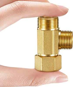 Wasserleitung Adapter Splitter T-Stück Ventil - Messing Geschirrspüler WC Zuleitung Conn - Bild 1 von 7