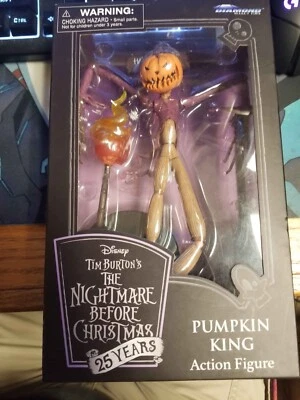 Figura de acción Disney Pesadilla antes de Navidad 25 años Rey Calabaza Diamante Foto 1 de 2
