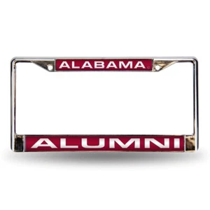 Alabama Crimson Tide Alumni Chrome Metal Laser Cut License Plate Frame - Picture 1 of 4