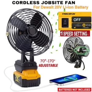 Portable Workshop Jobsite Fan For Dewalt 20V MAX Li-Ion Battery DCB200 Cordless - Picture 1 of 12