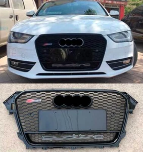 Rejilla negra RS4 parrilla de nido de abeja apta para Audi B8.5 A4 S4 2013-2016 malla - Imagen 1 de 7