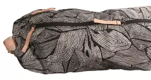 Lululemon Black White Geometric Print Apricot Straps Yoga Pilates Mat Carry Bag - Picture 1 of 11