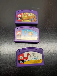 3 Leap Frog 1st Grade Level - Dinosaurs - Toy Story 2 - Dr. Seuss Fox In Socks - Picture 1 of 3