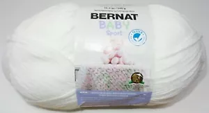 10.5oz Bernat Baby Sport Skein - White - 100% Acrylic - Picture 1 of 3